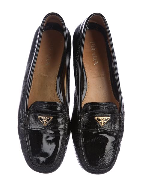 prada leather loafers womens|prada patent leather loafers women's.